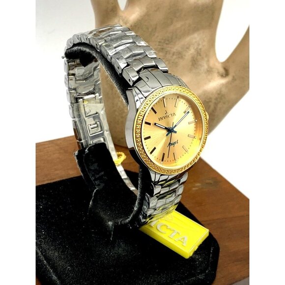 Invicta Women's Watch 14911 Angel Quartz Gold Dial Gray Ceramic Band 32mm - Picture 2 of 14